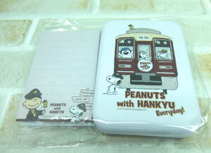 PEANUTS with HANKYU　缶メモ　スヌーピー　電車正面　阪急電鉄　未開封