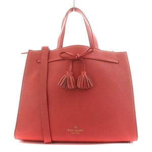 ケイトスペード KATE SPADE ショルダーバッグ ハンドバッグ 2way タッセルリボン レザー ピンク /AN2 ●D レディース