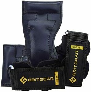 【元プロアスリートの理学療法士監修】 GRITGEAR パワーグリップ 筋トレ 握力補助 懸垂 滑り止め ラットプルダウン デッド