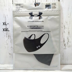 【新品・即決・送料込】 アンダーアーマー UA スポーツマスク XL/XXL フェザーウエイト 黒 ブラック UNDER ARMOUR メンズ 大きい サイズ