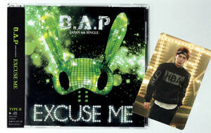 ◆ B.A.P 【 EXCUSE ME 】 日本盤 TYPE-B CD＋トレカ ヒムチャン ◆ ランダム フォトカード びえぴ 韓流 K-POP 