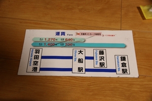 京急バス♪羽田空港～大船・藤沢・鎌倉線　運賃マグネットサボ