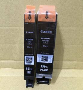 Canon キャノン 純正 インク BCI-350XL PGBK ブラック 大容量タイプ BCI-351XL BK 大容量タイプのセット