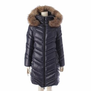 【モンクレール】Moncler　18年 FULMAR フード ジップアップ ナイロン ダウンコート ネイビー 1 【中古】【正規品保証】197951