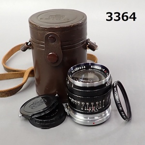 FK-3364◆NIKKOR-P.C 1:2 F=8.5cm　NIPPON KOGAKU 絞り羽根OK 簡易動作OK