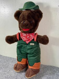 1980s LLBean ビーンベア 全長40cm ハンドパペット ぬいぐるみ バンダナ 80s ビーンブーツ テディベア クマ エルエルビーン 熊 ビンテージ