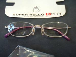 ハローキティSUPER HELLOKITTYアンダーリム眼鏡フレームHE1011-1