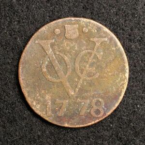 KM#111.1/オランダ領東インド VOC DUIT銅貨（1778）ユトレヒト・ミント[E1131] コイン,蘭印,インドネシア