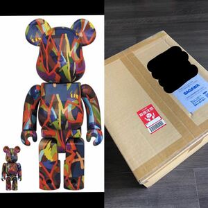 完全未開封 新品未使用 国内正規品 MEDICOM TOY BE@RBRICK KAWS TENSION 100% 400% メディコムトイ ベアブリック カウズ