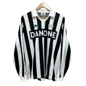 イタリア製 Kappa カッパ Juventus ユヴェントス ユベントス ユニフォーム ゲームシャツ L程度 白黒 メンズ サッカー 古着 24-0319