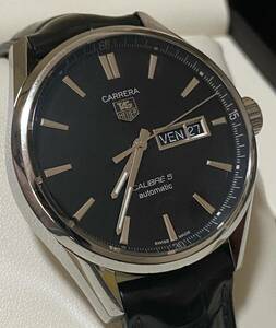 タグホイヤー カレラ 自動巻　TAG HEUER Carrera Calibre 5 キャリバー5 デイデイト WAR201A.FC6266 中古品　付属品あり