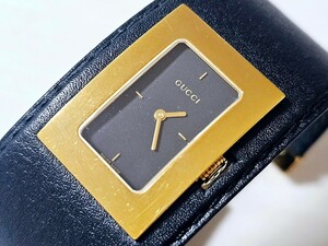 GUCCI グッチ レクタンギュラー【7800L】ゴールド/ブラック 高級腕時計 ギャラあり！