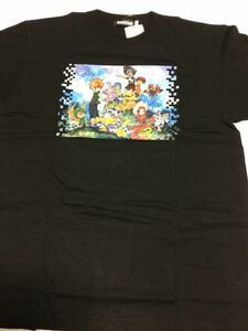  デジモンアドベンチャー(キャラクター)　集合 Tシャツ □ブラック Lサイズ ■ヴィレッジヴァンガード限定■長期保管デッドストック未着用