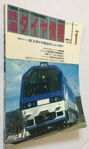 1987年1月　鉄道ダイヤ情報　No.33　「61.11ダイヤ改正のニュースター」ほか