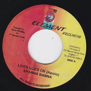 EPレコード　SPANNA BANNA / LIVES GOES ON (REMIX)