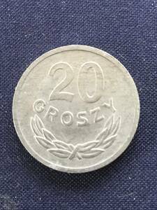 ポーランド　20グロシュ　硬貨　1973年