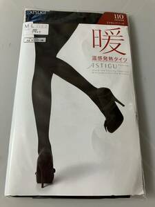 ATSUGI ASTIGU 暖 温感発熱タイツ 110デニール エクセレントベール ブラック アツギ アスティーグ tights オールスルー 厚手