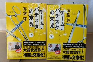 海堂尊 「チームバチスタの栄光」 上下巻 2冊セット 帯付き/竹内結子/阿部寛 宝島社文庫 医療ミステリー メディカルエンターテイメント