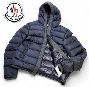 国内正規品 MONCLER CANUT ウール切替 ダウンパーカー モンクレール カヌート DOWN JACKET FOODIE ダウンジャケット ネイビー 6 S-10