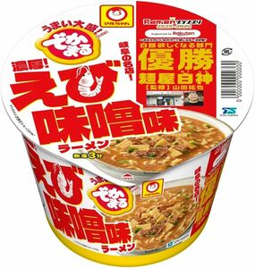 東洋水産 マルちゃん でかまる 濃厚！えび味噌味 ラーメン 133g x 12個