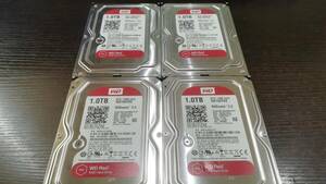 【動作品/4個セット】WD Red WD10EFRX [1TB/1000GB SATA] 3.5インチ/HDD/ハードディスク