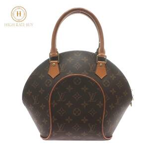 1円スタート LOUIS VUITTON ルイヴィトン エリプスPM M51127 MI0060 モノグラム ハンドバッグ 手提げ ゴールド金具 ブラウン レディース