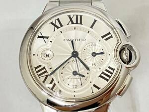 カルティエ Cartier バロンブルードゥカルティエ W6920002 自動巻き メンズ クロノグラフ シルバー 本体のみ