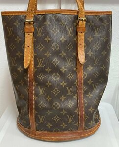 現状品！！LOUIS VUITTON ルイヴィトン ショルダーバッグ バケットGM M42236 モノグラム キャンバス ブラウン ポーチ無し