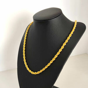 necklace メンズ レディース 金 ゴールド ロープチェーン ネックレス 18k Gold Plated k18 18k 鍍金 