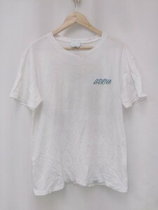 BERNA ベルーナ Tシャツ　カットソー バックロゴ　プリント　ハンガーロゴ　イタリア製 XLサイズ ホワイト ユニセックス 1209000012740