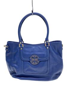 TORY BURCH◆トートバッグ/レザー/BLU