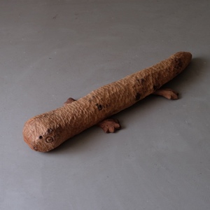 02460 大山椒魚の木彫 / オオサンショウウオ 彫刻 オブジェ 置物 アート 芸術 古道具 アンティーク