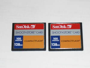 動作保証！SanDisk CFカード 128MB 2枚セット ①