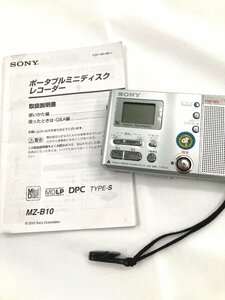 【ト萬】RD421RNX47 SONY ソニー MZ-B10 ポータブルMDレコーダー MDプレーヤー レコーダー 本体のみ 通電確認〇 06年製 現状品