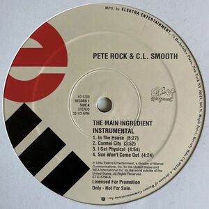Pete Rock & C.L. Smooth - The Main Ingredient (Instrumental) (プロモオンリー)