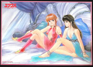 [New Item] [Delivery Free]1993 Dragon Magazine EQUUS Illustration:Akemi Takada B3Poster エクウス 高田明美 [tag2202]