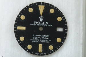 ★希少!!入手不可?!純正!!オリジナル!!USED!!ROLEX サブマリーナ Ref.1680用 BLACKダイアル 黒ダイアル 文字盤 トリチウム★