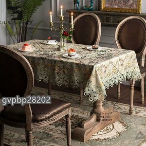 美品 北欧 テーブルセンター　ヨーロッパスタイルのシンプルな刺繍　レーステーブルクロス　レースの テーブルランナー 150X210CM