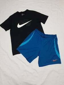 NIKE ナイキ Tシャツ SB BV0846 ブラック 美品 ハーフパンツ DH8777 ブルー 美品 上下セット size M