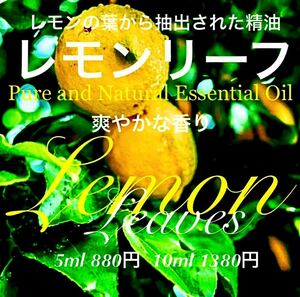 【爽やかな柑橘系の香り】レモンリーフ精油10ml（他容量対応可）