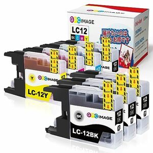 GPC Image LC12 互換インクカートリッジ LC12-4PK + LC12-BK 黒3本 (計7本) 増量タイ