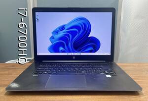 中古美品・HP ZBook Studio G3・Core i7-6700HQ・Quadro M1000M・メモリ8GB・M.2SSD128GB・Type-C・カメラ・HDMI・Win11・Office・[B10]