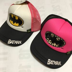 バットマン キャップ ギャル ピンク 豹柄 可愛い 計二つ レディース 帽子　夏　メッシュ