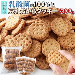 乳酸菌約100億個【訳あり】豆乳おからクッキー500g/ダイエット,大量菓子,ヘルシー健康志向