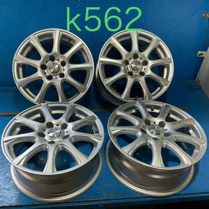 〈K562〉ホイール4本セット　DUFACT 16インチ6.5Jオフセット+40 PCD5H114.3 ハブ73mm ボルト穴13mm