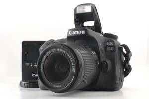 動作品 キャノン Canon EOS 80D レンズ EF-S 18-55mm f3.5-5.6 IS STM デジタル一眼カメラ 充電器付 管K5977
