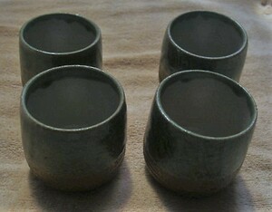 整理品・陶器/同品茶碗,4個(6cm×7cm)