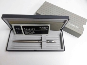 パーカー PARKER ノック式 ボールペン シルバーカラー 箱付き