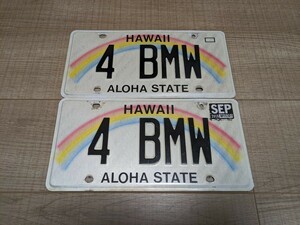 希少 ハワイ ナンバープレート 4 BMW USDM アメリカ ライセンス フレーム アイランドスタイル hawaii HDM　激レア　 