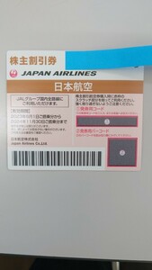 JAL日本航空　株主優待券　1枚